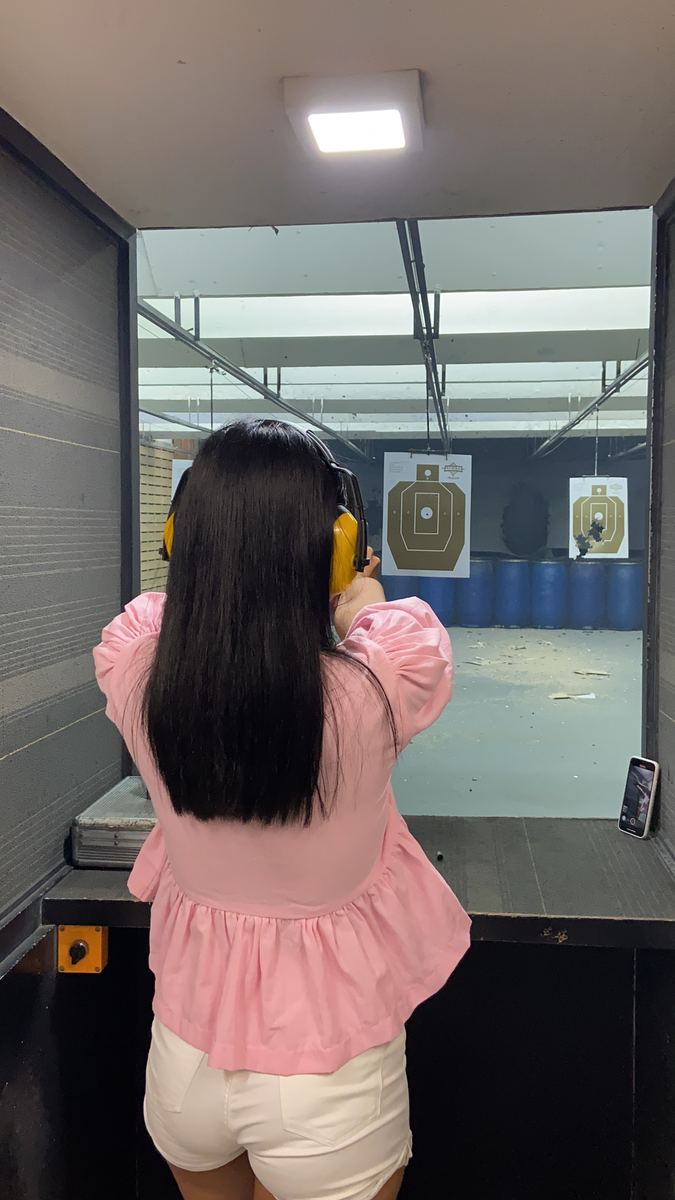 Taking a few rounds at the shooting range