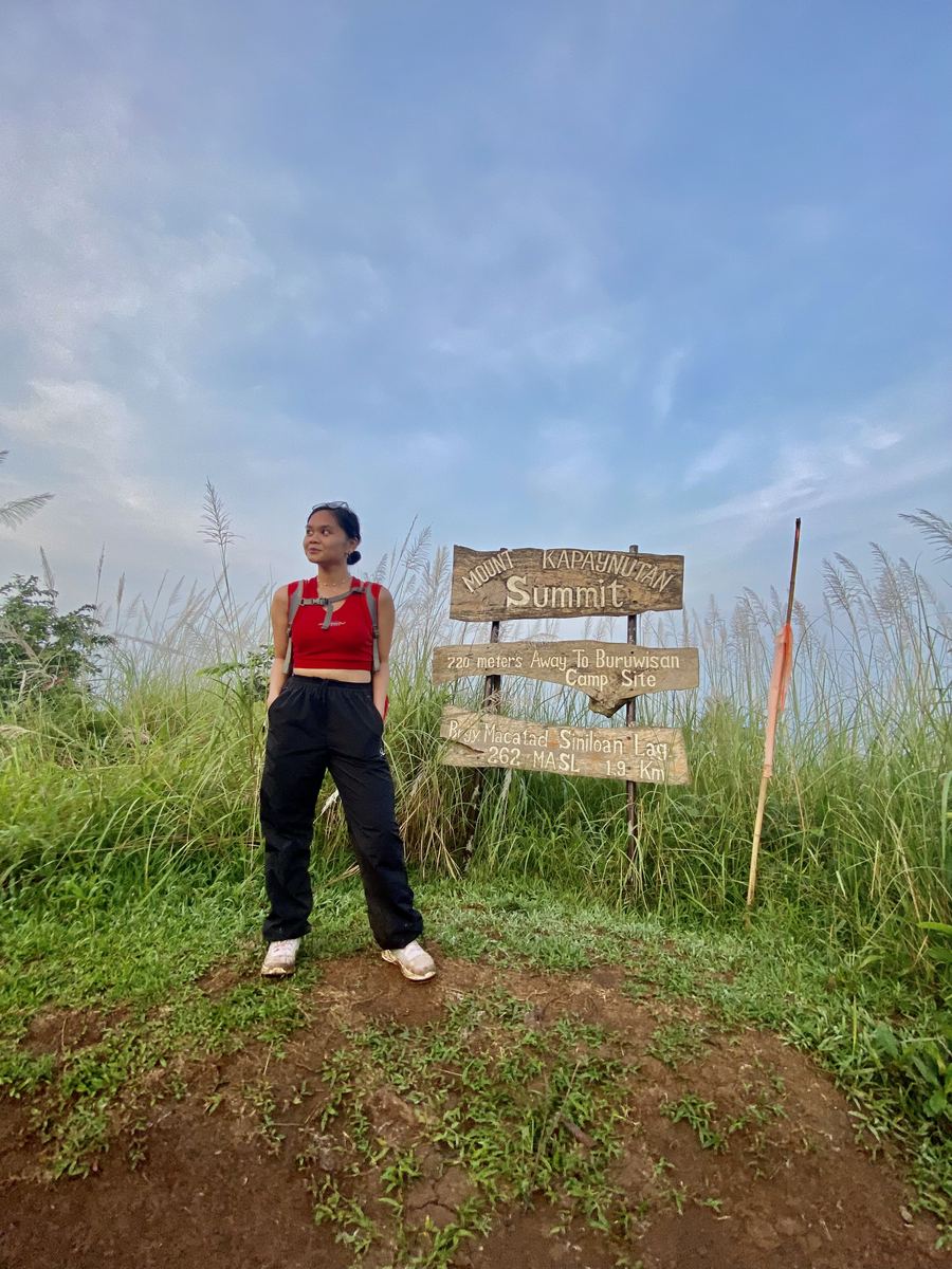 At the summit of Mount Kapayumutan